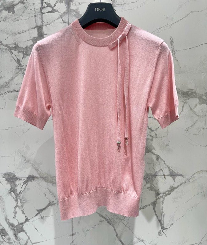 Футболка свитер из тутового шелка с бантом