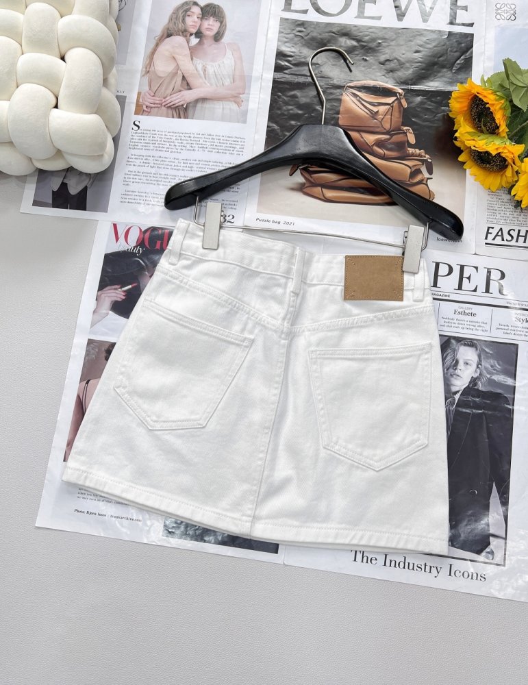 Юбка белая джинсовая фото 2