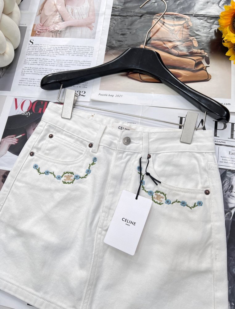 Юбка белая джинсовая фото 4