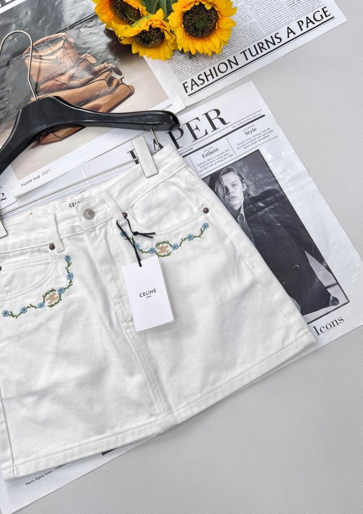 Юбка белая джинсовая фото 6