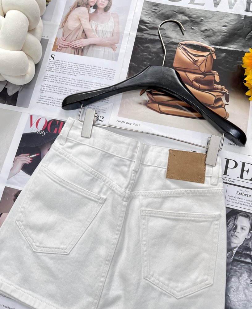 Юбка белая джинсовая фото 9