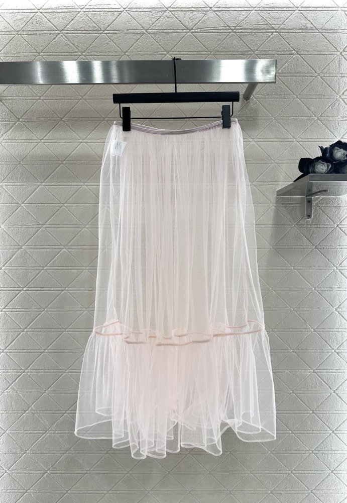 Спідниця з прозорого тюлю середньої довжини з високою талією фото 2