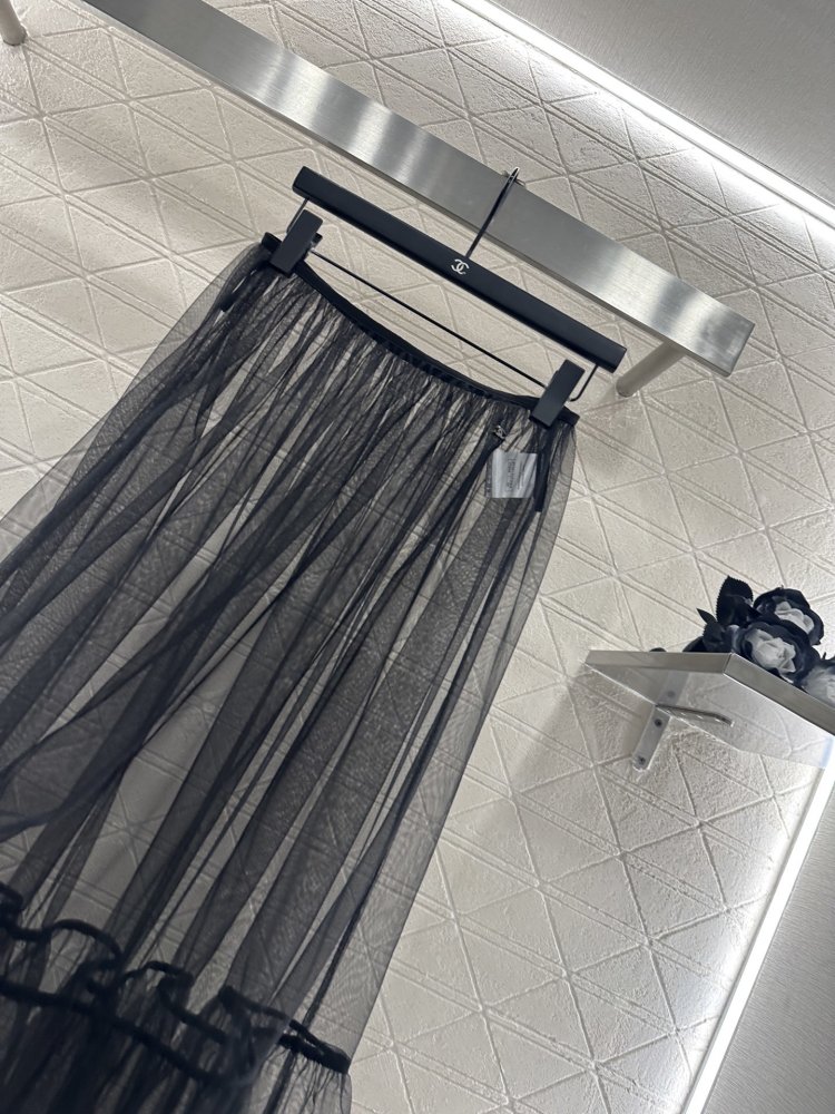 Skirt of transparent tulle secondary length from high waist фото 8