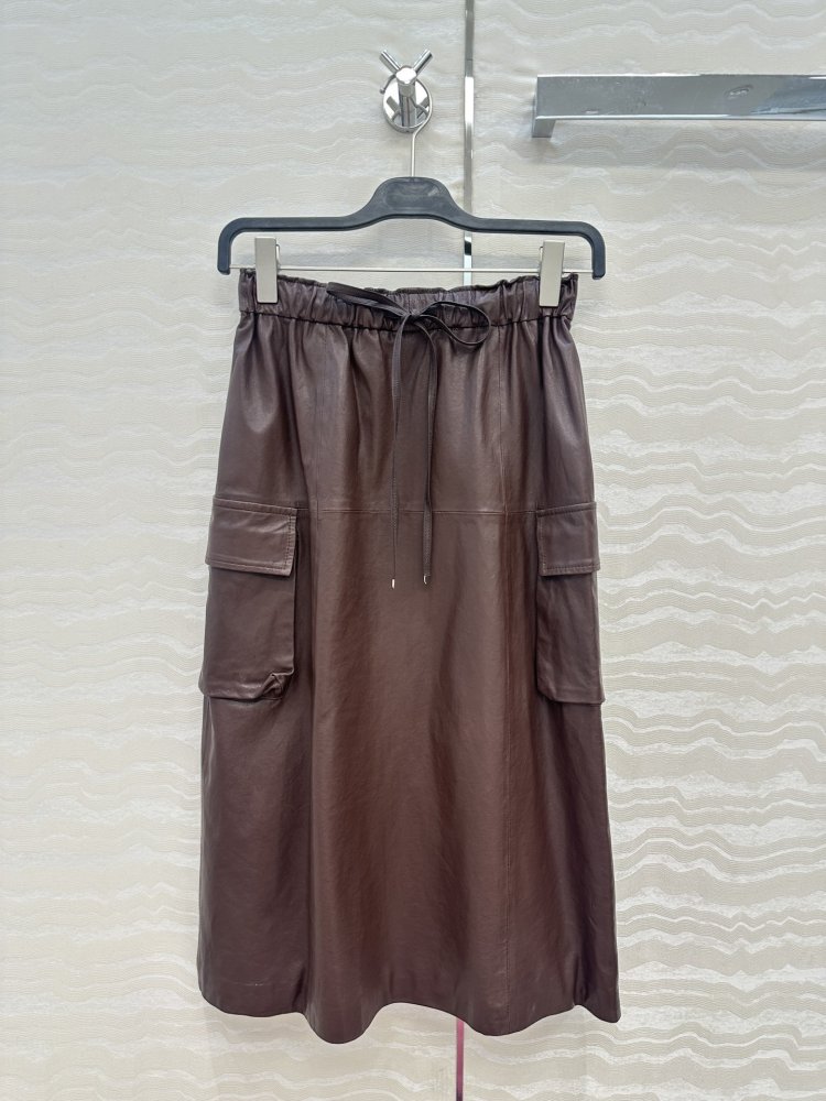 Юбка кожаная