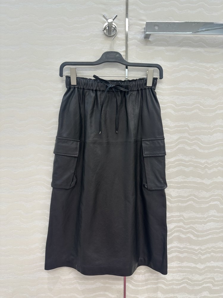 Юбка кожаная