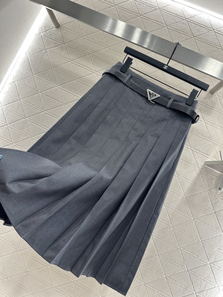 Юбка миди с поясом фото 7