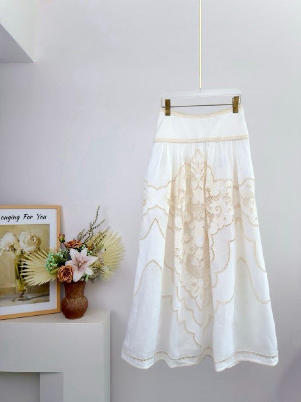 Skirt midi from high waist INDRA