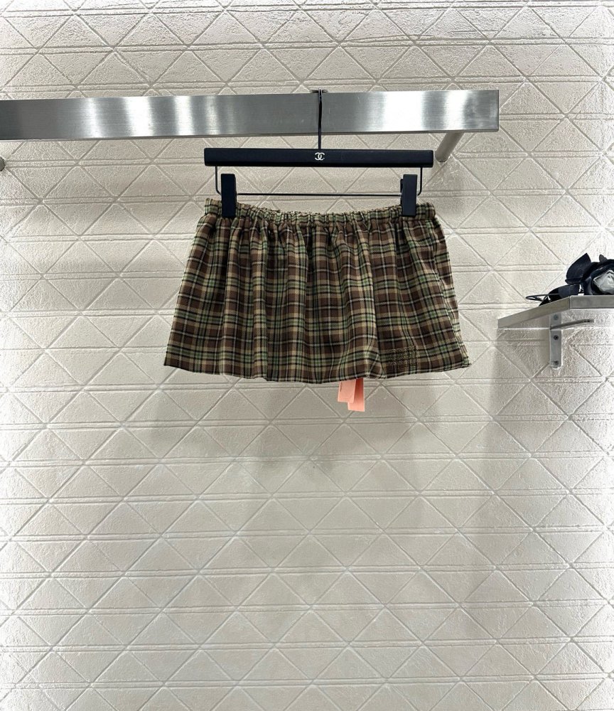 Юбка мини шерстяная на завязках