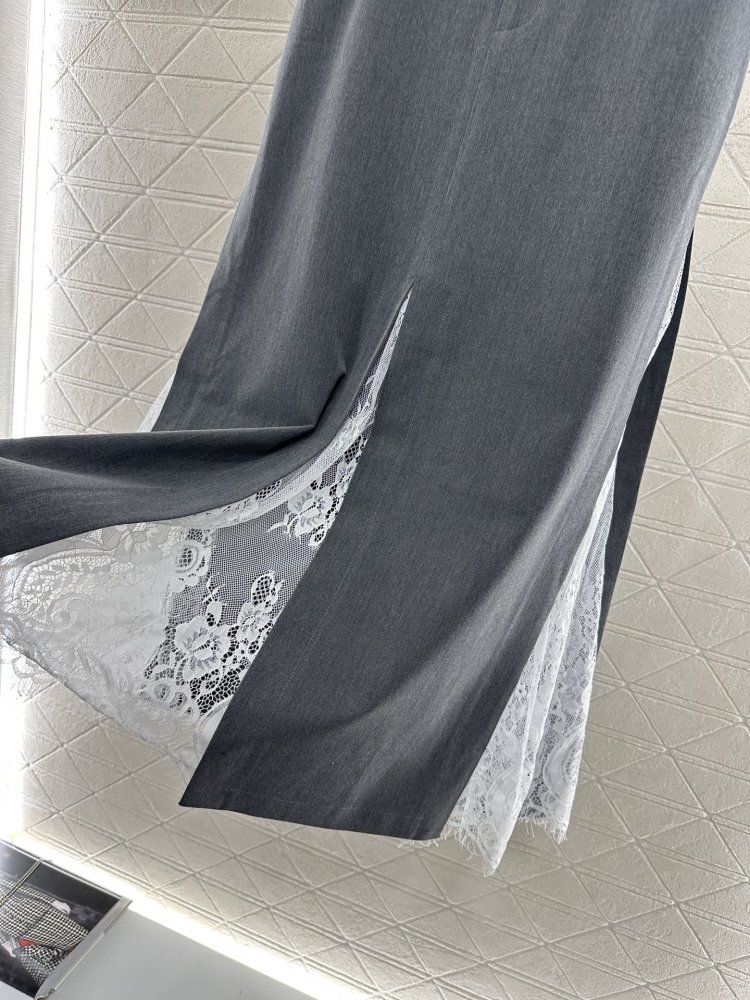 Юбка с высокой талией и кружевными вставками фото 5