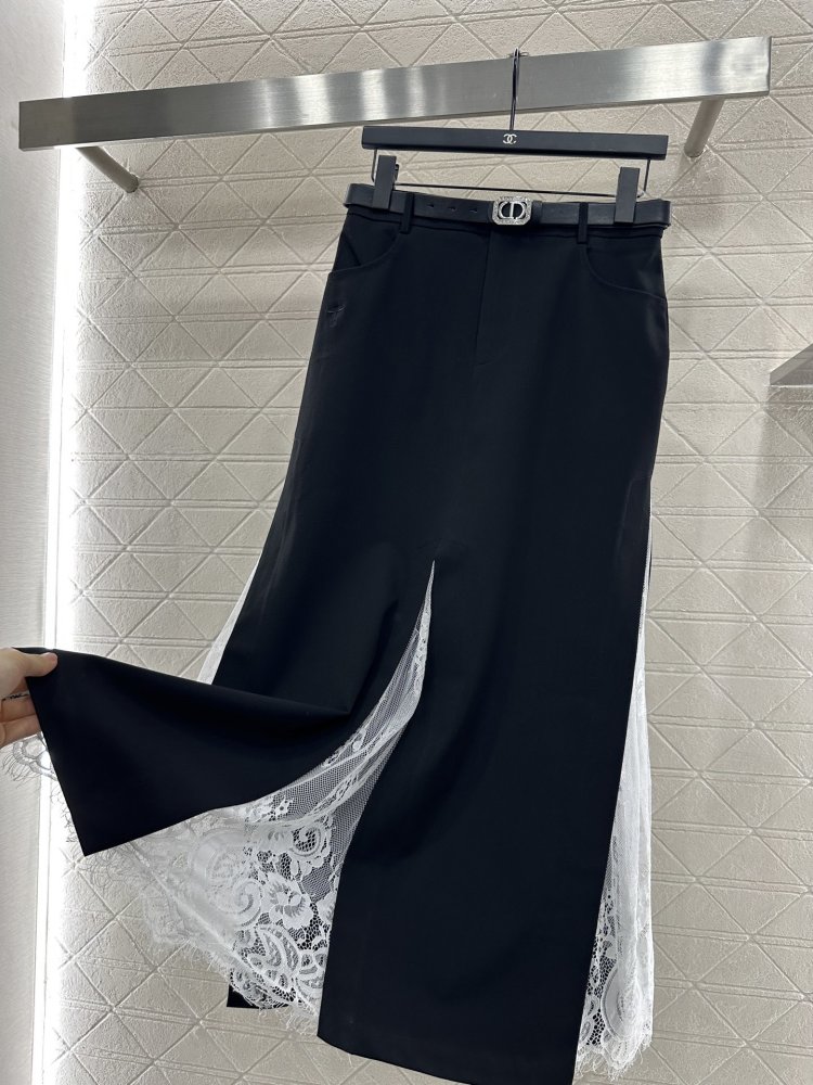 Юбка с высокой талией и кружевными вставками фото 8