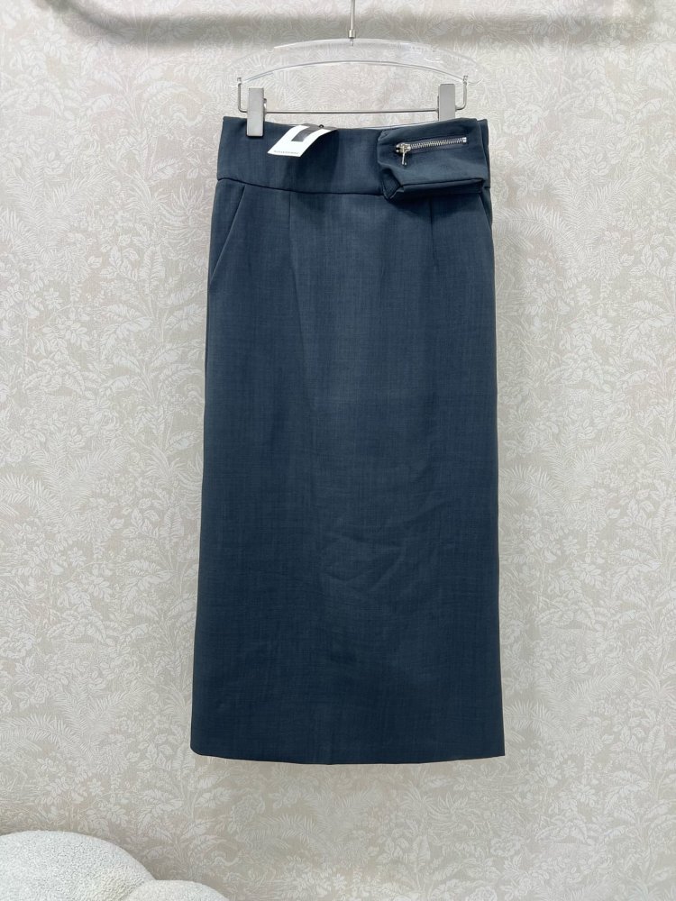 Юбка с высокой талией и сумкой на поясе