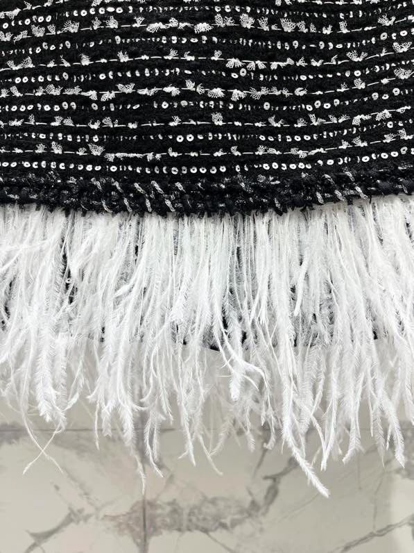 Skirt tweed from finished of ostrich feathers фото 6