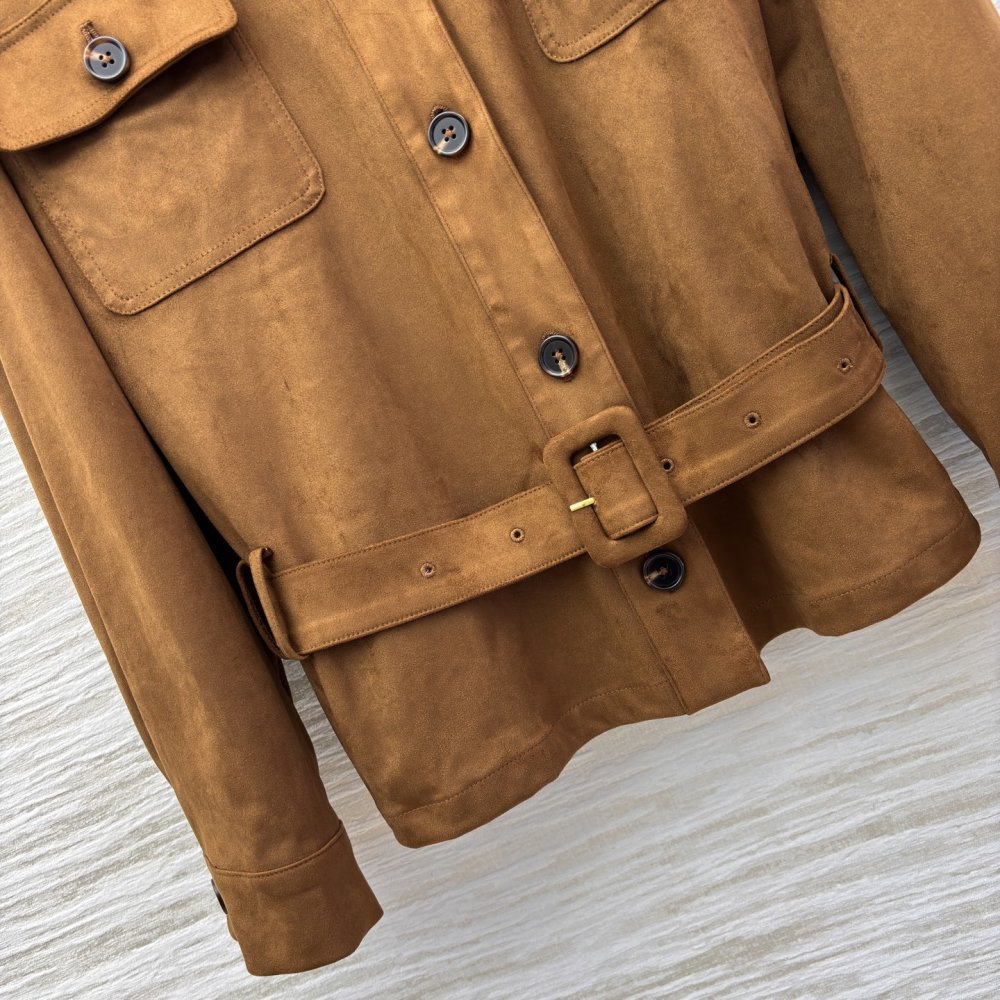 Карамельная замшевая куртка фото 6