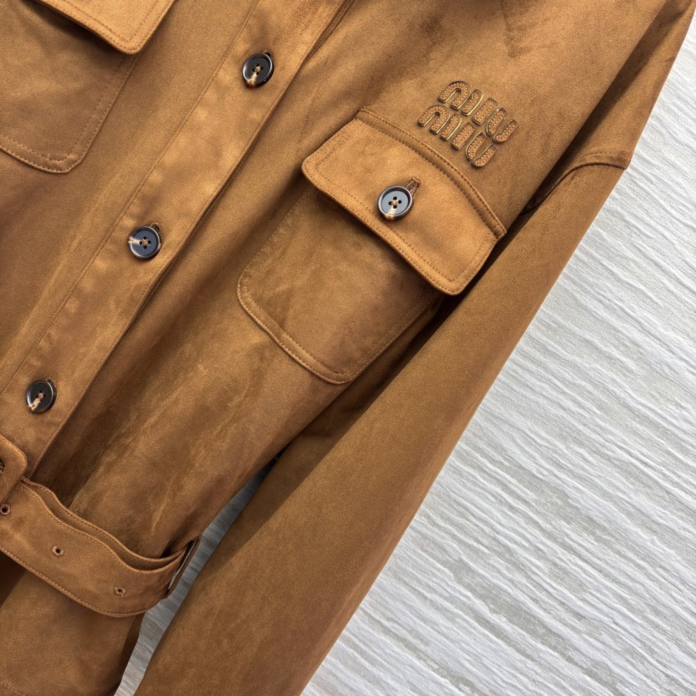 Карамельная замшевая куртка фото 7