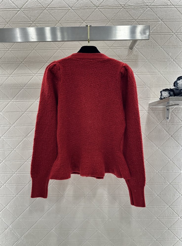 Кардиган з в'язки з пір'ям фото 2