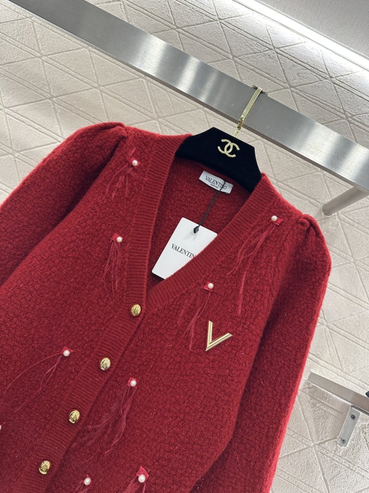 Кардиган з в'язки з пір'ям фото 3