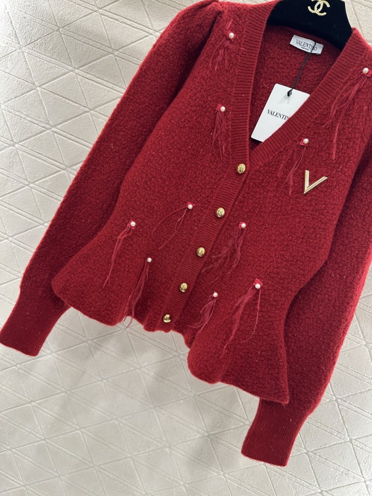 Кардиган з в'язки з пір'ям фото 5