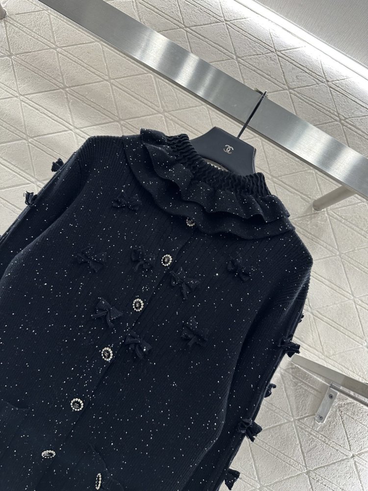 Кардиган с бантом из пайеток фото 3