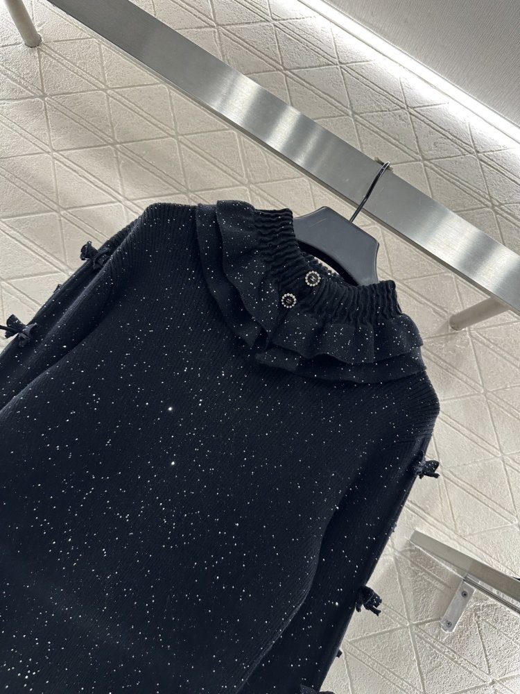 Кардиган с бантом из пайеток фото 4