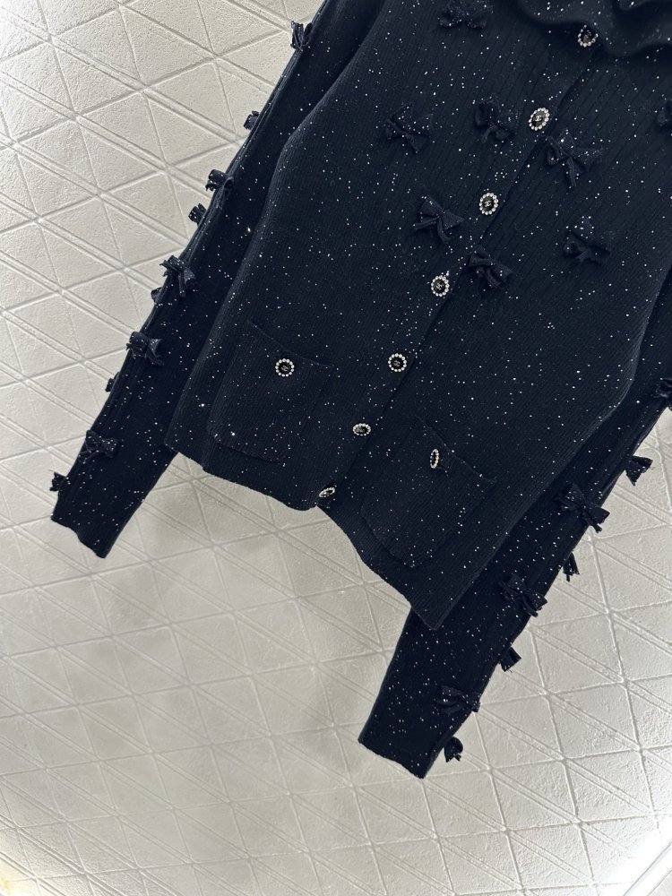 Кардиган с бантом из пайеток фото 5