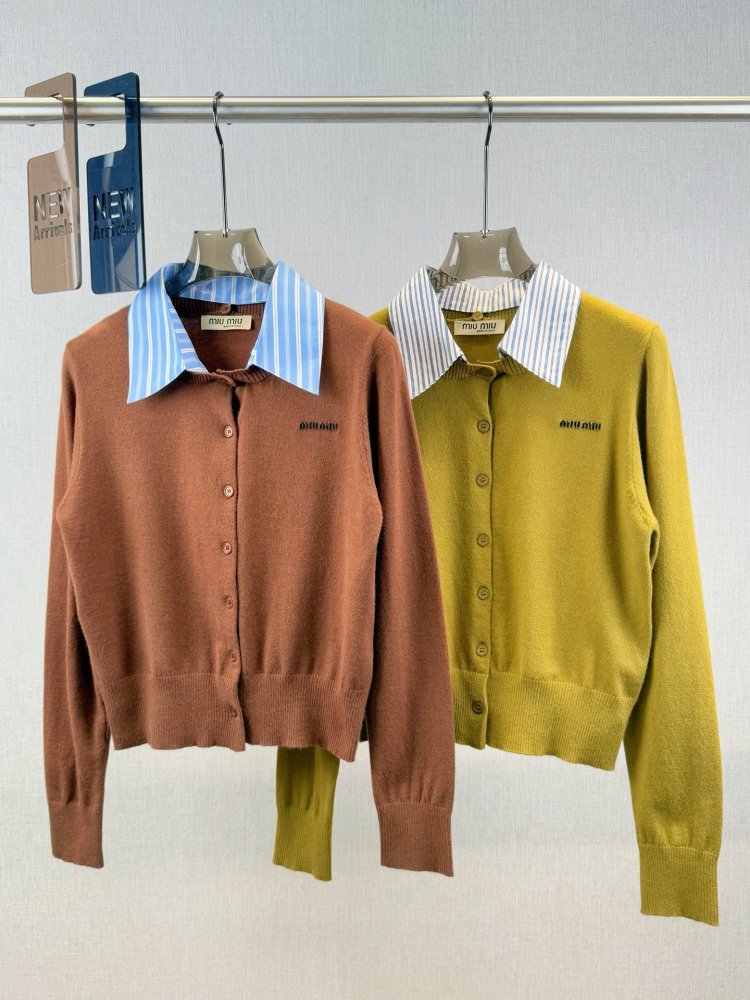 Cardigan from collar