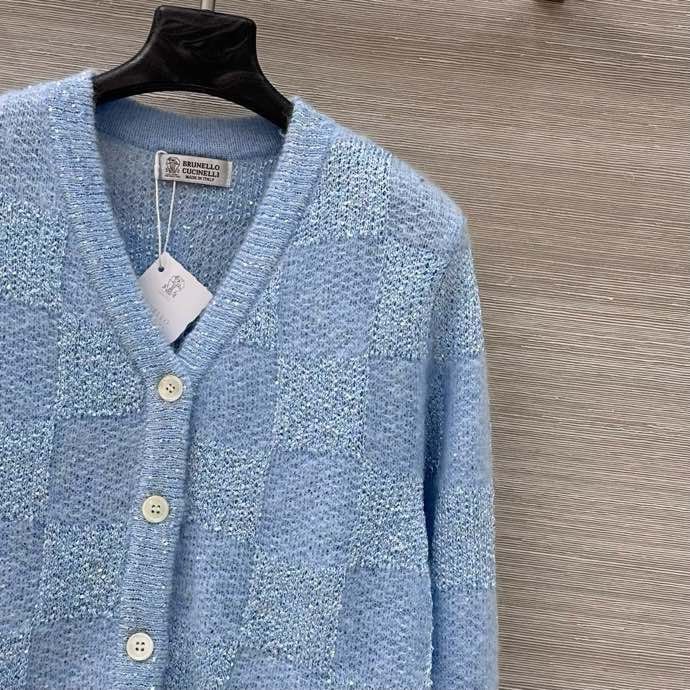 Кардиган шерстяной голубого цвета фото 2