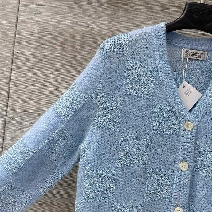 Кардиган шерстяной голубого цвета фото 5