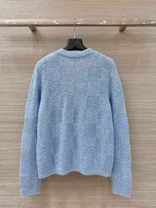 Кардиган шерстяной голубого цвета фото 8
