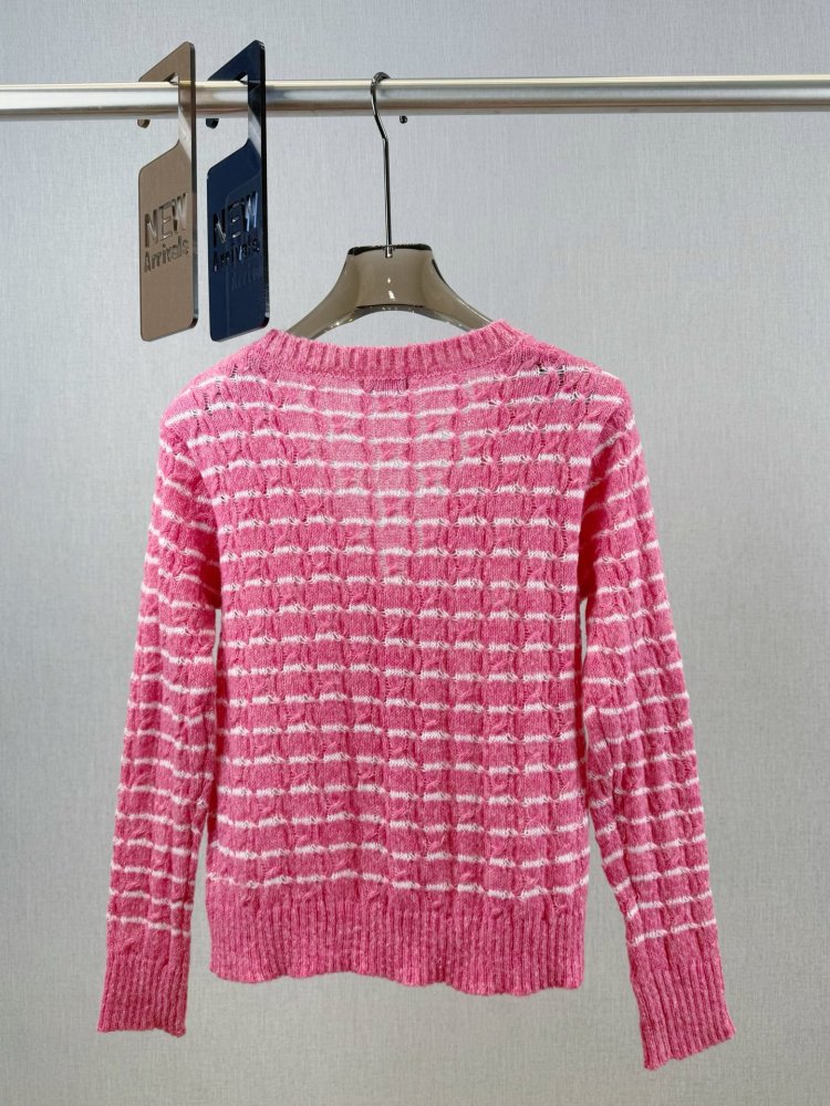 Кардиган в розовую полоску фото 2