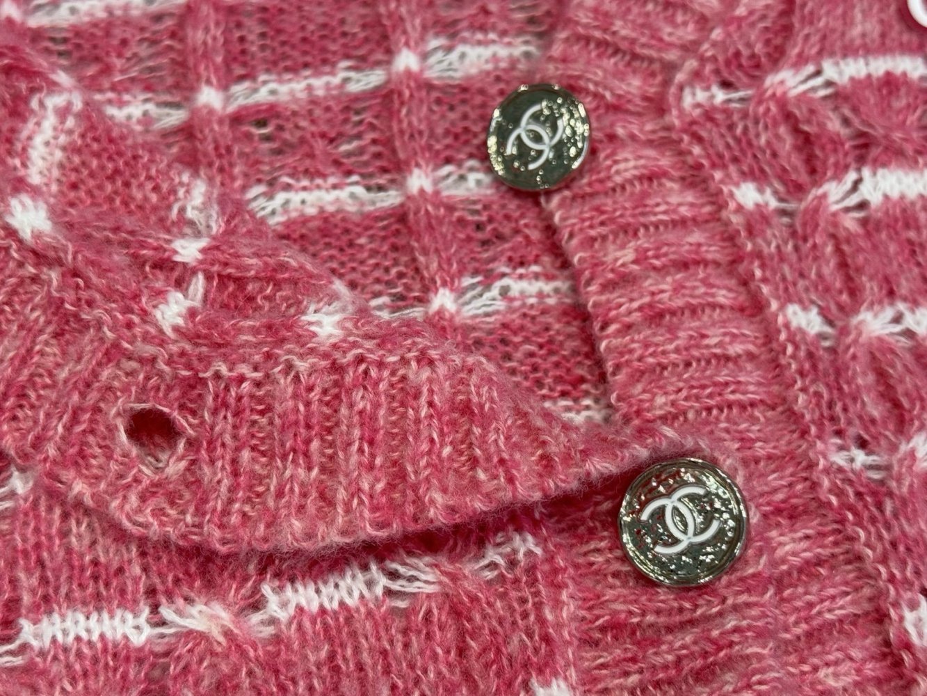 Кардиган в розовую полоску фото 6