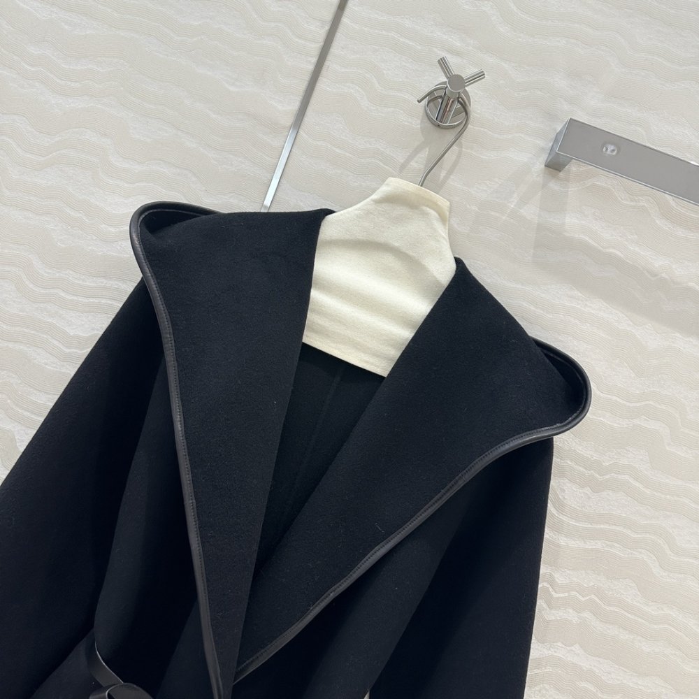 Cashmere coat from hood фото 2