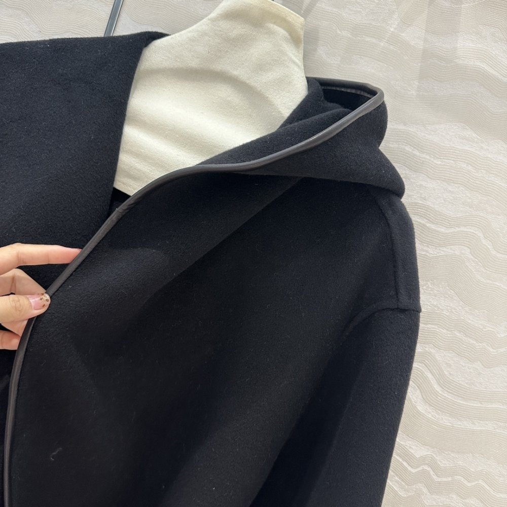 Cashmere coat from hood фото 3