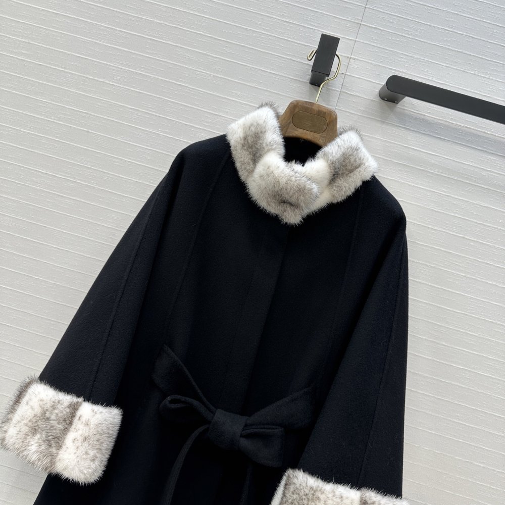 Cashmere coat from норковым fur фото 2