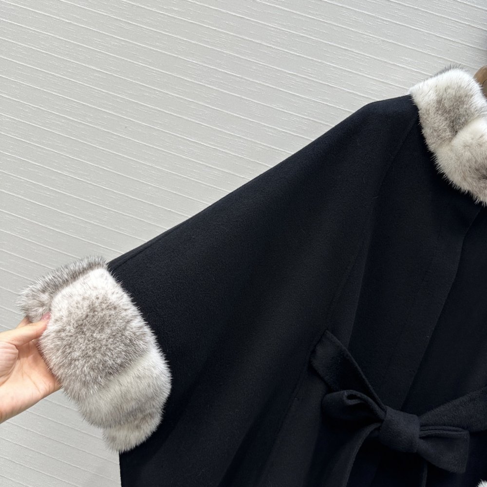 Cashmere coat from норковым fur фото 4