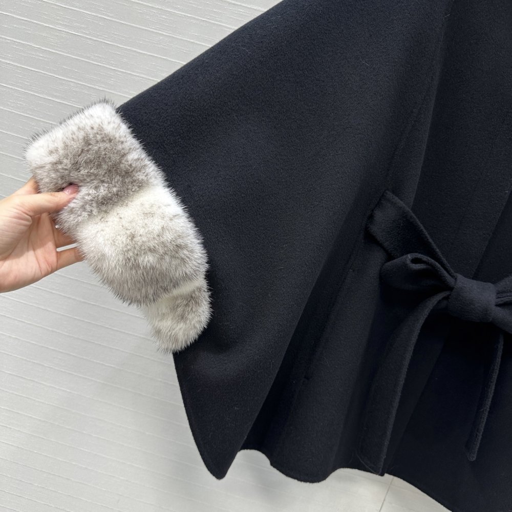 Cashmere coat from норковым fur фото 5