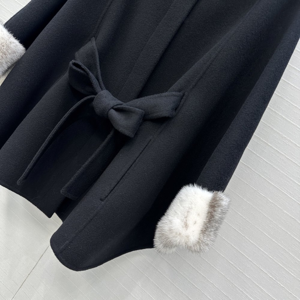 Cashmere coat from норковым fur фото 7