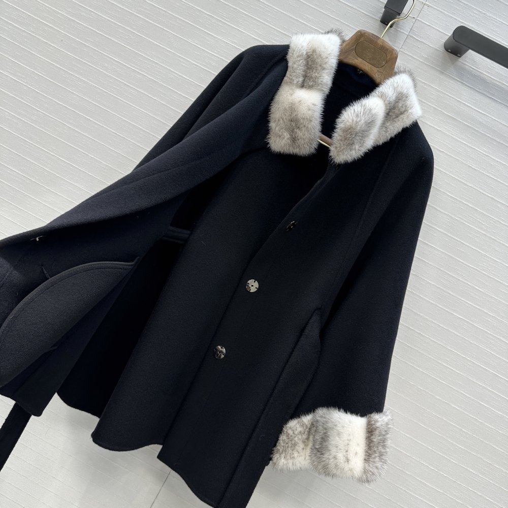Cashmere coat from норковым fur фото 8
