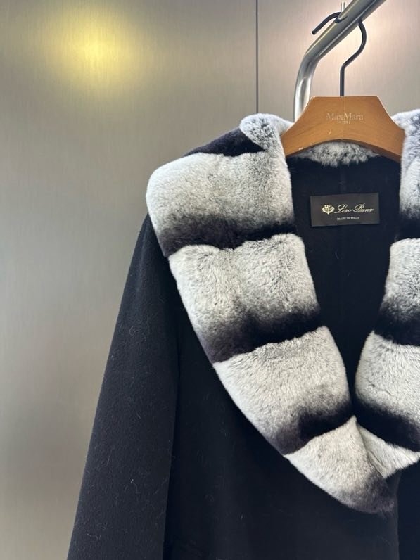 Кашемировое пальто с воротником из меха кролика фото 6