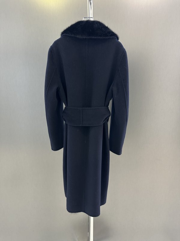 Кашемировое пальто с воротником из норки фото 9