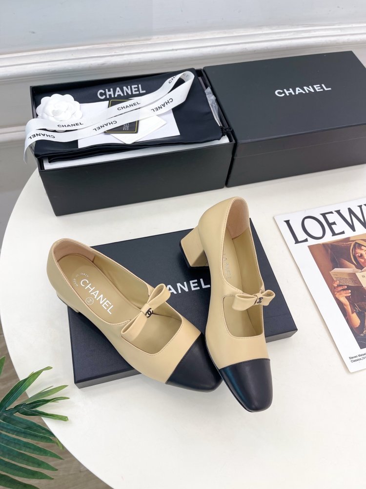 Classic shoes Chanel from bow фото 5