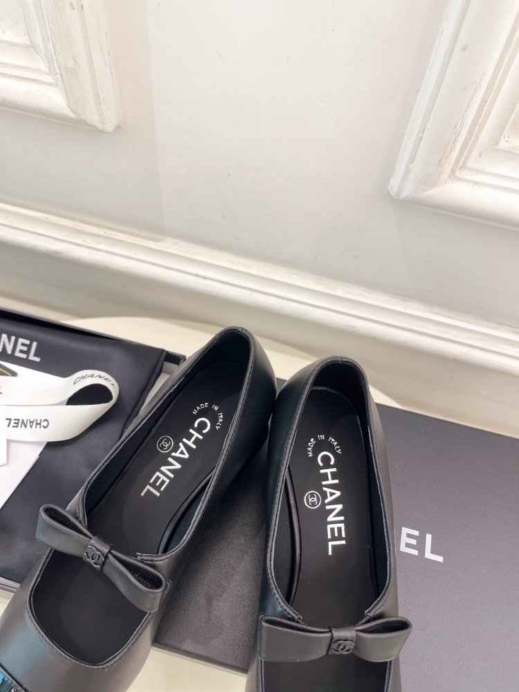 Classic shoes Chanel from bow фото 7