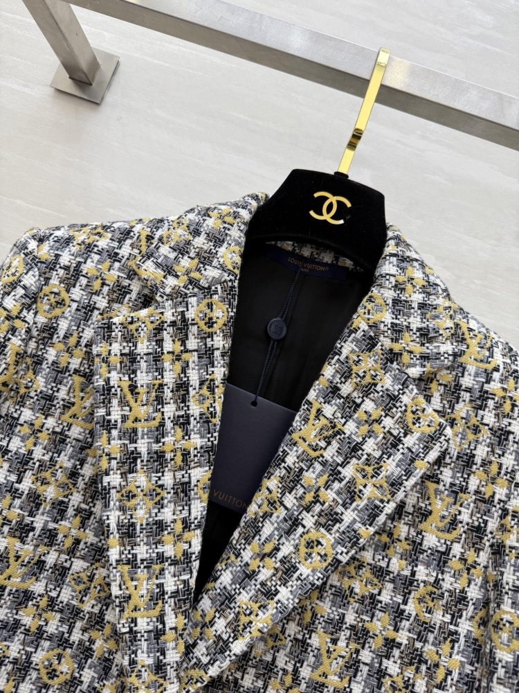 Классический клетчатый твидовый пиджак фото 2