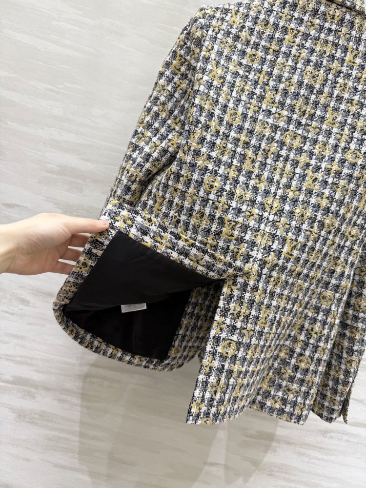 Классический клетчатый твидовый пиджак фото 5