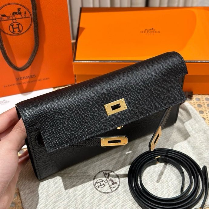 Клатч Kelly 19 см из кожи Epsom фото 8