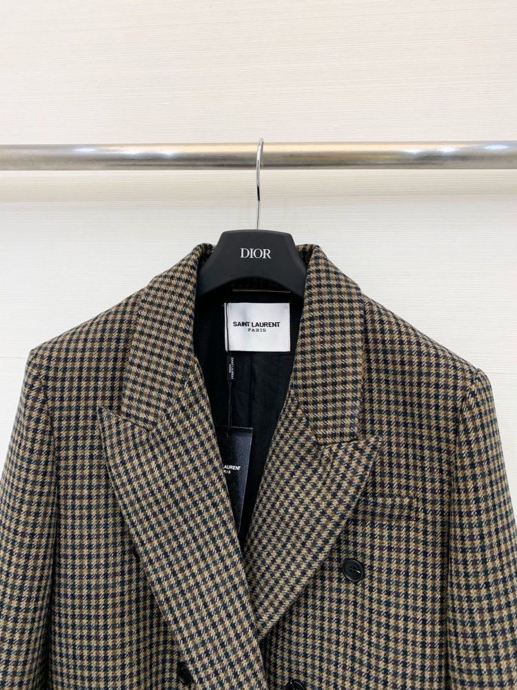 Checkered woolen blazer female фото 2