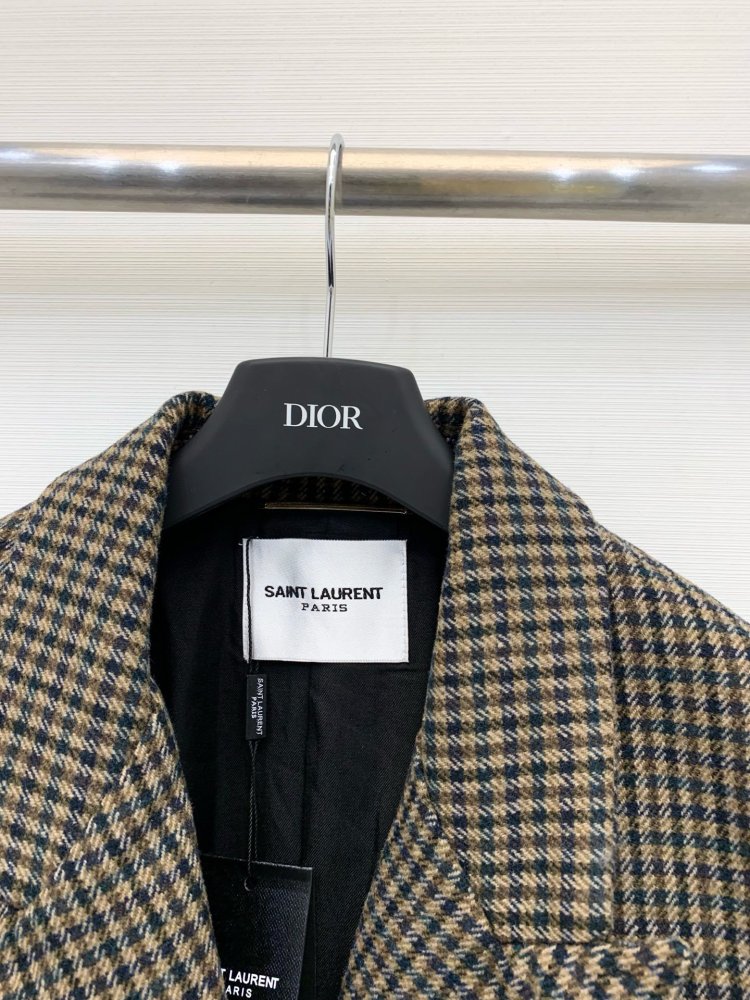 Checkered woolen blazer female фото 3