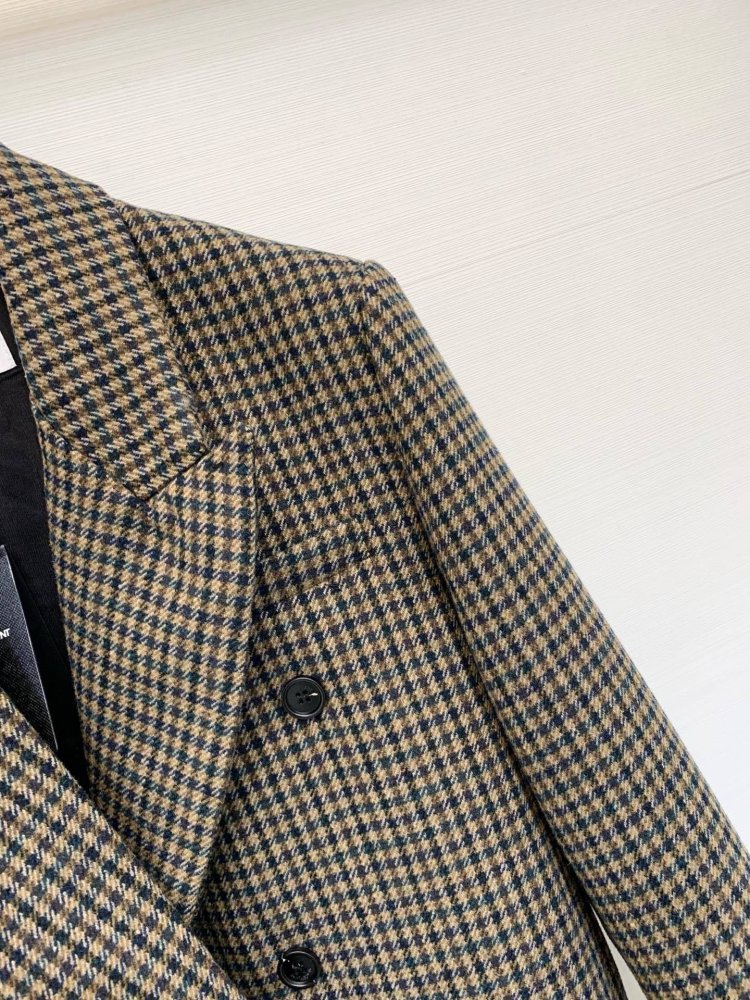 Checkered woolen blazer female фото 4