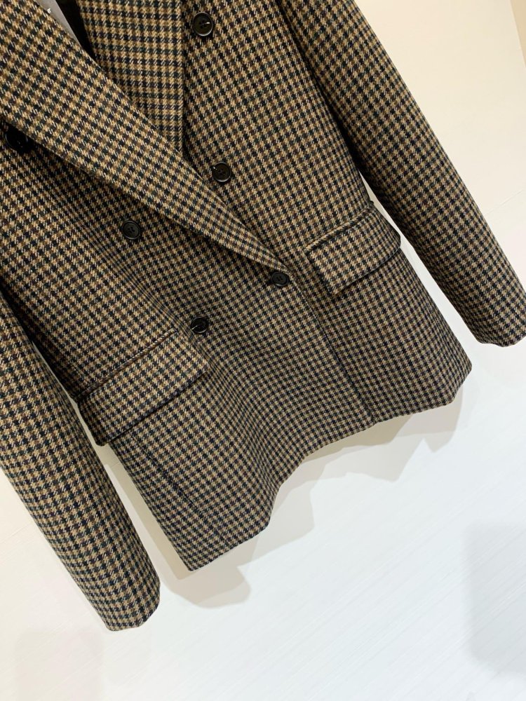 Checkered woolen blazer female фото 6