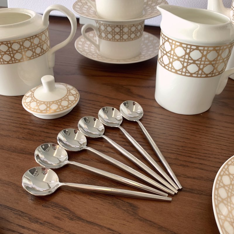 Кофейный сервиз Dior Classic Gold Series из костяного фарфора на 6 персон фото 4