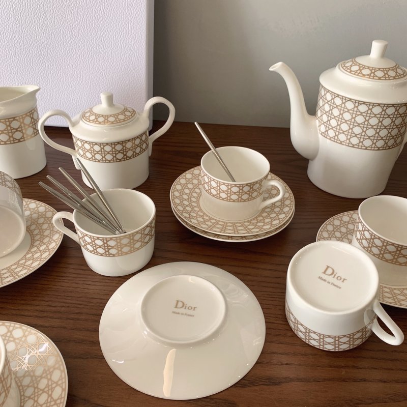 Кофейный сервиз Dior Classic Gold Series из костяного фарфора на 6 персон фото 7